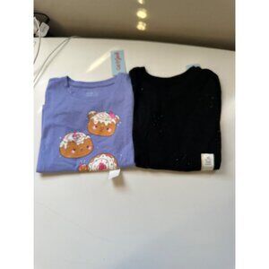 Cat & Jack Girl long sleeve graphic set of 2 size S (6-7) NWT